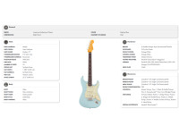 Fender Limited Edition American Professional Classic Stratocaster Silent System RW Daphne Blue Fender Limited Edition American Professional Classic Stratocaster Silent System RW Daphne Blue